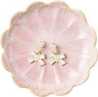 Jewelry Dish Tray  Ring Dish Ceramic  Pink