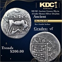 300 BC Ancient Greece Illyria (Under Rome) Silver