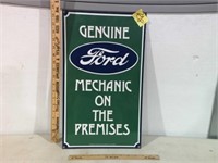 GENUINE METAL FORD SIGN, 1983, 19" X 11", ONE SIDE