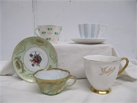 SUSIE COOPER, HAND PAINTED & ROYAL YORK CUPS