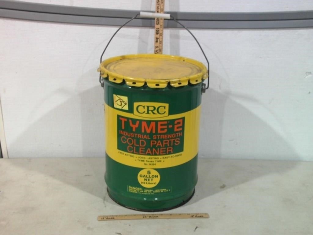TYME-2 5 GAL TIN, EMPTY, GREAT GRAPHICS