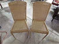 2 Tan Outdoor Chairs