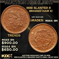 ***Auction Highlight*** 1856 Slanted 5 Braided Hai