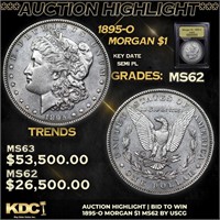 ***Auction Highlight*** 1895-o Morgan Dollar $1 Gr