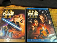 STAR WARS II AND III DVDS