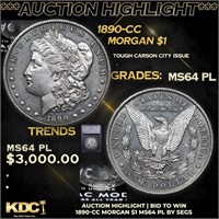 ***Auction Highlight*** 1890-cc Morgan Dollar $1 G