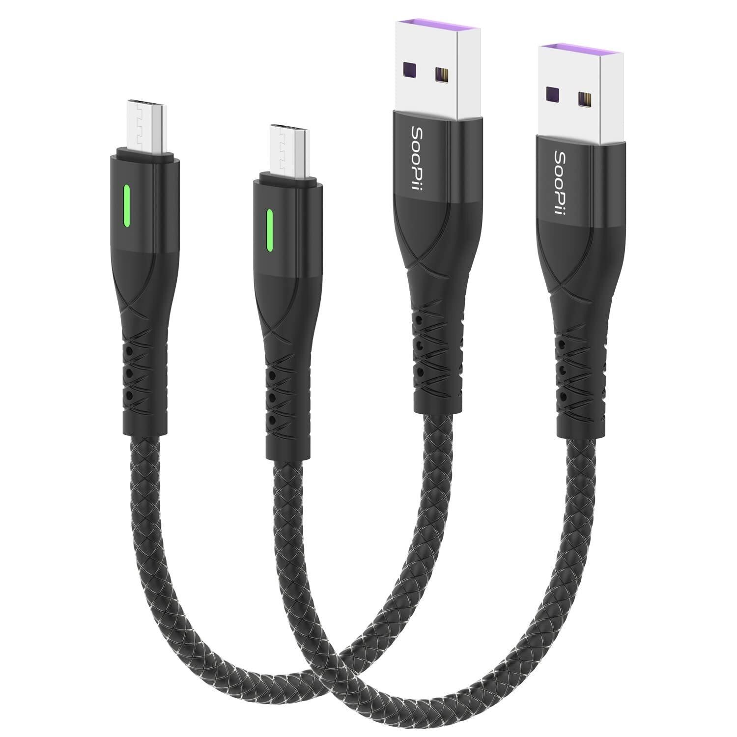 SOOPII Micro USB  2Pack  1FT  for Samsung  PS4