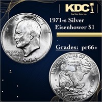 Proof 1971-s Silver Eisenhower Dollar $1 Grades GE