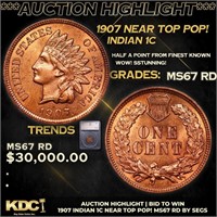 ***Auction Highlight*** 1907 Indian Cent Near Top