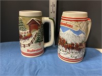 2 Budweiser Steins