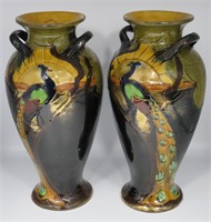 Pair of Thomas Foresters Art Nouveau ceramic vases