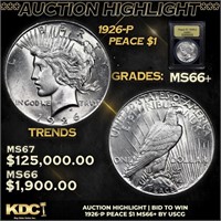 ***Auction Highlight*** 1926-p Peace Dollar $1 Gra