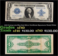 1923 Woods/White $1 large size Blue Seal Silver Ce