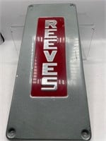 Reeves metal sign