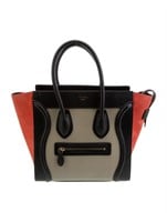 Celine Micro Luggage Leather Lining Tote