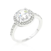 Exquisite 2.80ct White Sapphire Halo Ring