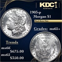 1903-p Morgan Dollar $1 Grades GEM+ Unc