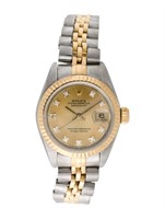 18k Gold Rolex Datejust Jubillee Ss Watch 26mm