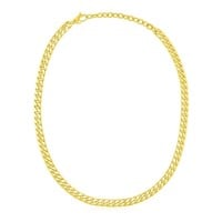 14k Gold Cuban Chain Choker Necklace