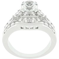 Elegant Round 4.40ct White Sapphire Statement Ring