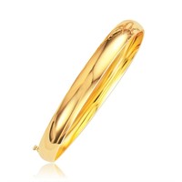 14k Gold Double Link Solid Charm Bracelet