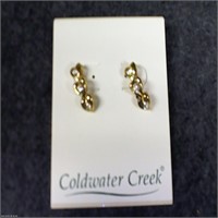 Coldwater Creek Tri CZ Heat Earrings