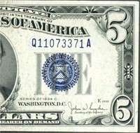 $5 1934 C Silver Certificate (UNCIRCULATED)