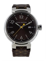 Louis Vuitton Tambour Leather Watch 39mm