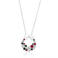Round 3.00ct Multi-color Gemstone Wreath Necklace