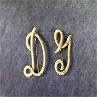 Vintage Letter Pins