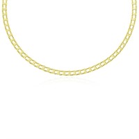14k Gold Track Design Links Men's Necklace