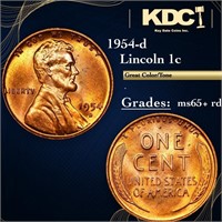 1954-d Lincoln Cent 1c Grades Gem+ Unc RD