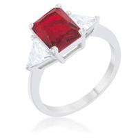 Radiant 4.50ct Ruby & White Sapphire Ring