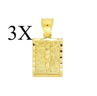 QTY 3 GOLD JESUS CHARMS