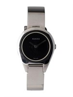 Gucci 6700 Series Black Dial Ss Watch 26mm
