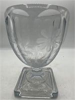 Etched glass planter