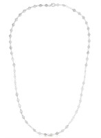 14k White Gold Polished Circles Necklace