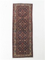 Hand Knotted Persian Hamedan Rug 3.5 x 9.4 ft.