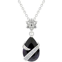 Pear Cut 6.59ct Amethyst & White Topaz Necklace
