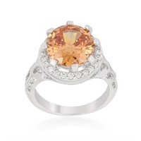 Round 4.70ct Imperial Topaz Cocktail Ring