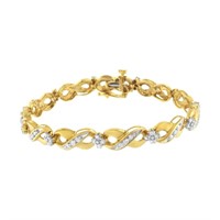 10k Gold 1.00 Diamond Infinite Love Bracelet