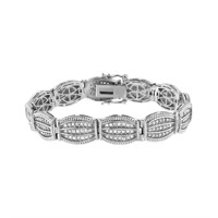 Round 3.00ct Diamond Art-deco Style Link Bracelet