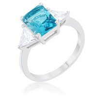 Radiant 4.50ct Blue & White Topaz Ring