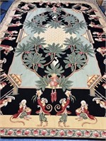 Hand Knotted Needlepoint Rug 11.8x8.4 ft