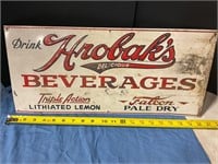 Hrobaks Beverages metal sign