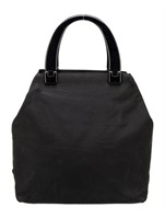 Prada Vela Vintage Nero Nylon Top Handle Bag