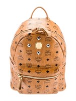 Mcm Visteos Printed Brown Backpack