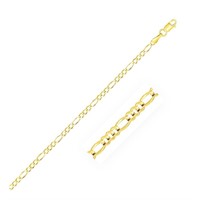 14k Gold Solid Figaro Chain 2.8mm