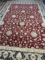 Hand Knotted Oushak Rug 10x14.8 ft