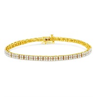 14k Gold-pl. 3.00ct Diamond Link Bracelet